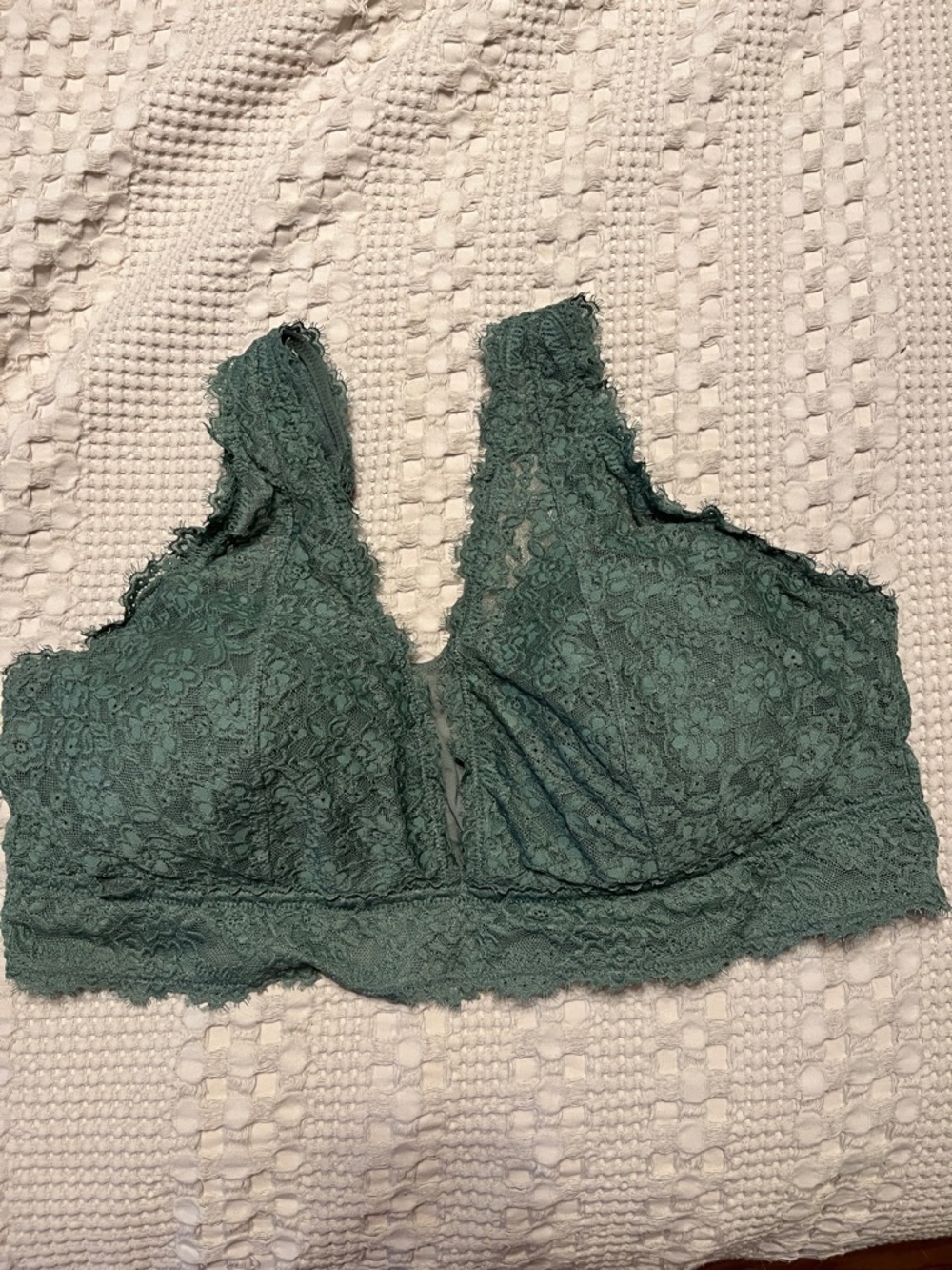 aerie Lace Bralette in Green